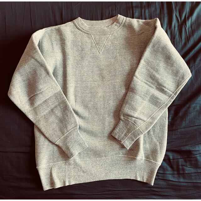 40s Russell vintage Sweat 前V グレー 官給品