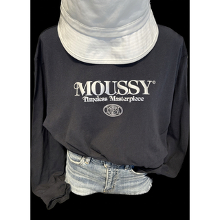 マウジー(moussy)のmoussy  マウジー★  ロゴロンT（ブラック）(Tシャツ(長袖/七分))
