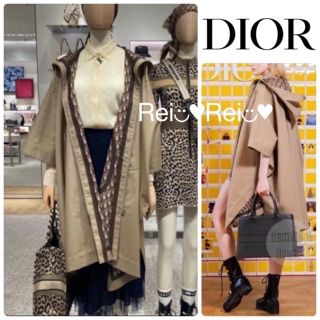 クリスチャンディオール(Christian Dior)の【極美品】Dior オブリーク ポンチョ コート(ポンチョ)