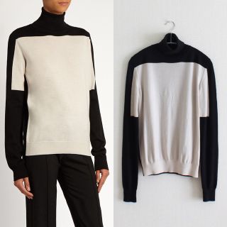 JIL SANDER／ジルサンダー／19FW／カラーブロックタートルネックニット