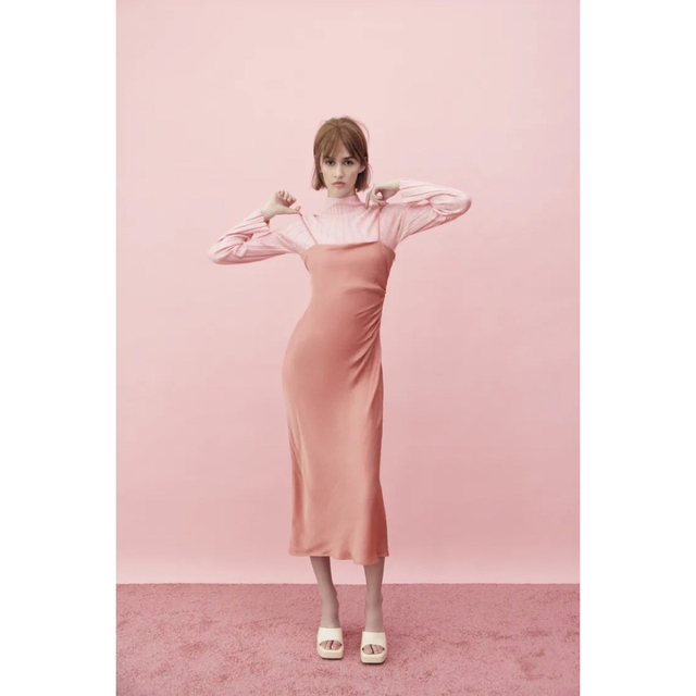ZARA - 【美品】ZARA ドレープキャミソール ワンピース XSの通販 by