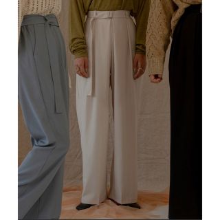 lawgy tuck straight belt set pants(カジュアルパンツ)