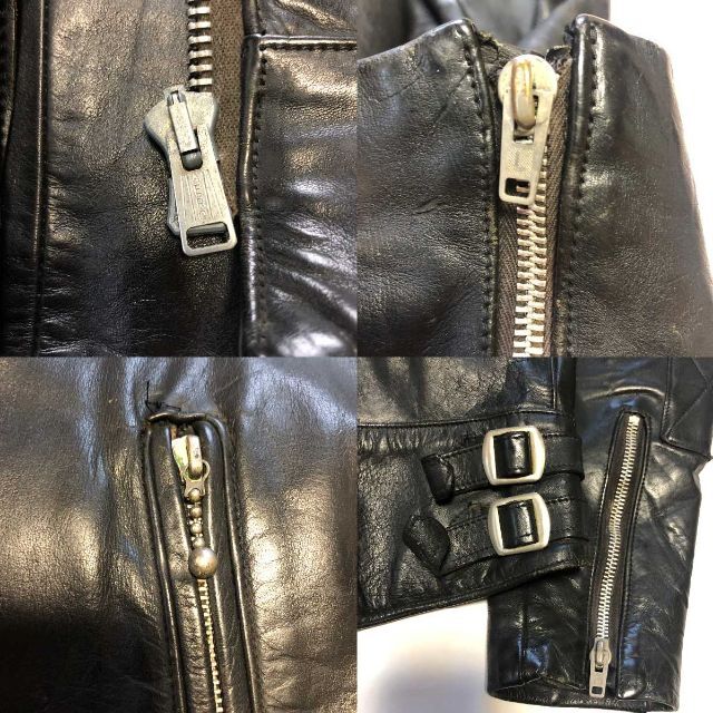 Lewis Leathers(ルイスレザー)の60年代 ルイスレザー ファントム 青羽タグ ヴィンテージ シングルライダース メンズのジャケット/アウター(ライダースジャケット)の商品写真