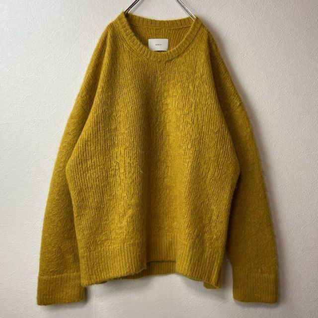 人気モヘアニット】stein 21aw セーター無地マスタードカラー黄-