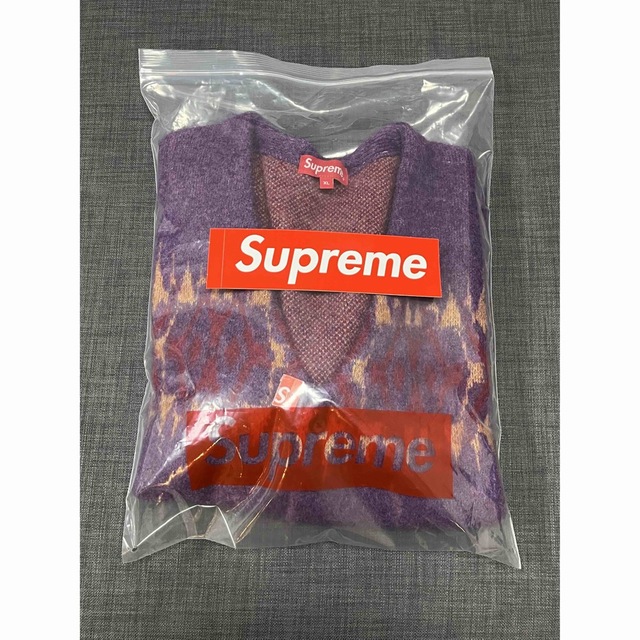 XL 紫 Supreme Abstract Stripe Cardigan 新品 | www.jarussi.com.br