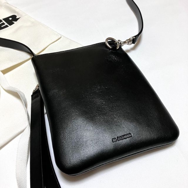 新品 22aw JIL SANDER ショルダーバッグ 黒 レザー 4492-