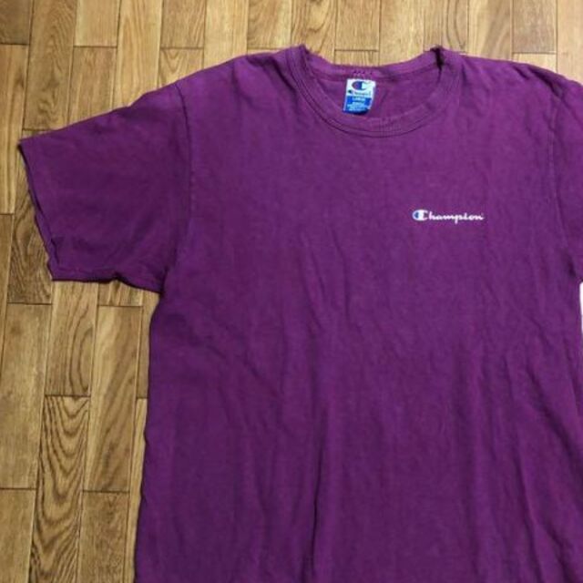 Champion(チャンピオン)の90s USA製 champion Tシャツ 紫 Lサイズ 古着　ヴィンテージ メンズのトップス(Tシャツ/カットソー(半袖/袖なし))の商品写真