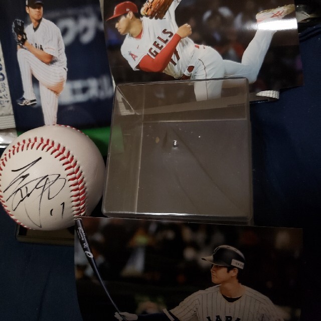 ☆スーパースター☆大谷翔平直筆サインボール&写真3枚セット☆サイン