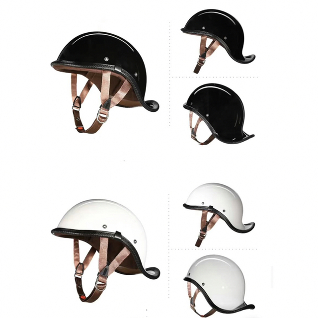 カーボン調ダックテール　半キャップ半帽子ハーフヘルメットバイクヘルメット半ヘル