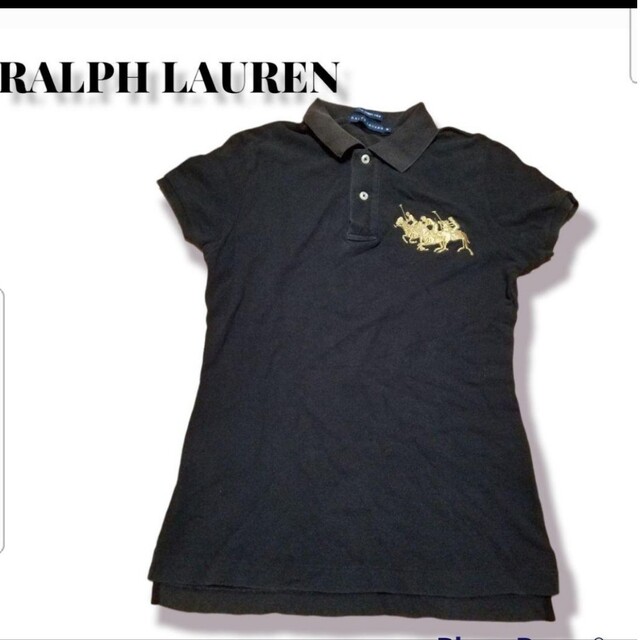 Ralph Lauren(ラルフローレン)のラルフローレン　Ralph Lauren　ワッペン刺繍ポロシャツ　M レディースのトップス(ポロシャツ)の商品写真