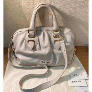 バリー(Bally)のバリー 2wayバッグ　ハンドバッグ　オフホワイト　美品(ハンドバッグ)