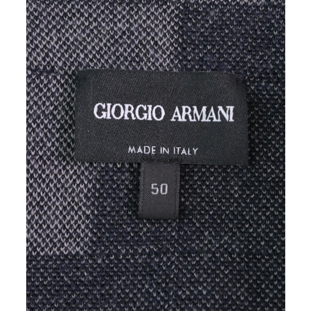 Giorgio Armani(ジョルジオアルマーニ)のGIORGIO ARMANI カーディガン 50(XL位) 黒xグレー(総柄) 【古着】【中古】 メンズのトップス(カーディガン)の商品写真