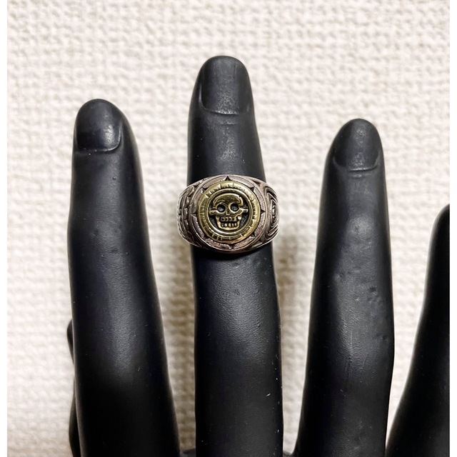 メキシカン アステカ BRASS & SILVER コンビネーションリング