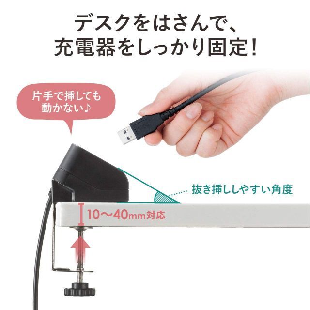 【色: ブラック】サンワサプライ USB充電器 コンセント(Type-C×1ポー