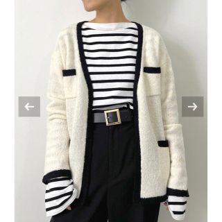 アパルトモンドゥーズィエムクラス(L'Appartement DEUXIEME CLASSE)のBicolor Knit Cardigan(カーディガン)