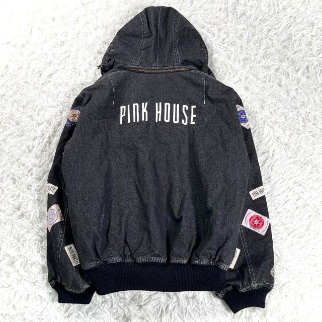 PINK HOUSE ピンクハウス デニムブルゾン MA-1 ワッペンプリント 世界