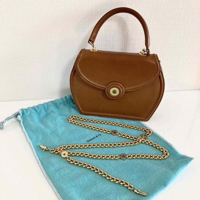 Tiffany & Co.(ティファニー)のTIFFANY ティファニー 2way ハンド ショルダー ゴールド ブラウン☆ レディースのバッグ(ショルダーバッグ)の商品写真