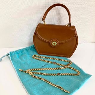 ティファニー(Tiffany & Co.)のTIFFANY ティファニー 2way ハンド ショルダー ゴールド ブラウン☆(ショルダーバッグ)