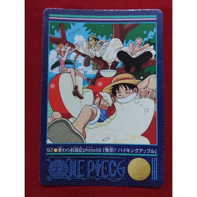 ONE PIECE(ワンピース)のワンピースカード　2001　発見!！バイキングアップル　ツインホーンの大好物 エンタメ/ホビーのトレーディングカード(その他)の商品写真