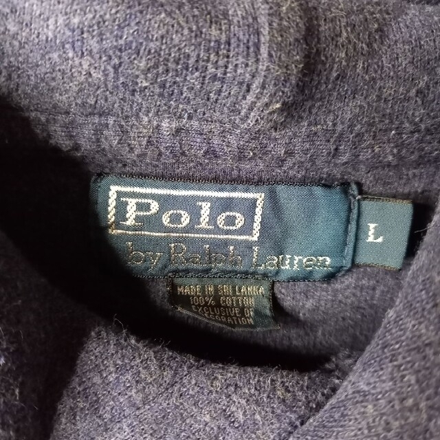 POLO RALPH LAUREN(ポロラルフローレン)のラルフローレン　プルオーバーパーカー　フーディー　刺繍ロゴ　エルボーパッチ　L レディースのトップス(パーカー)の商品写真