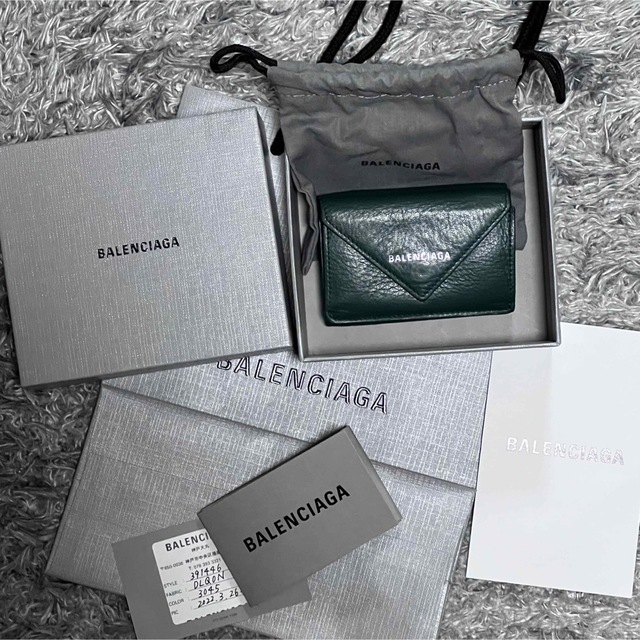 BALENCIAGA バレンシアガ 三つ折財布 緑 green