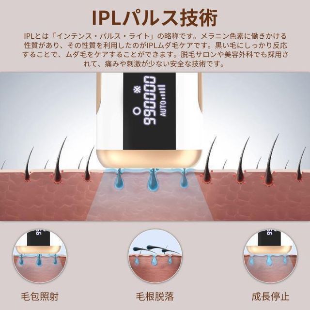 ⭐️新品未使用⭐️脱毛器 レーザー IPL光脱毛器 99万回照射 家庭用 男女 7