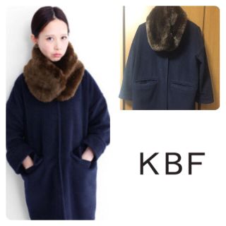 ケービーエフ(KBF)のKBF ファーティペット付コクーンコート(ロングコート)