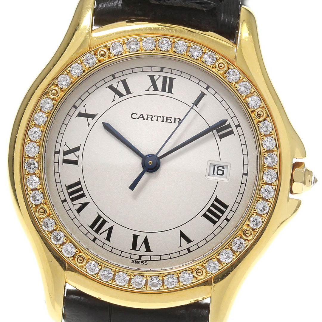 カルティエ CARTIER WF8004F9 パンテールクーガー K18YG ダイヤベゼル クォーツ ボーイズ _731219【ev15】