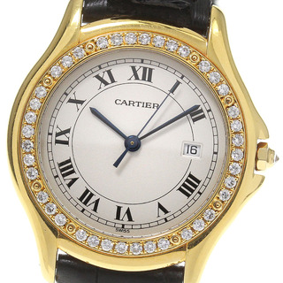 カルティエ(Cartier)のカルティエ CARTIER WF8004F9 パンテールクーガー K18YG ダイヤベゼル クォーツ ボーイズ _731219(腕時計(アナログ))