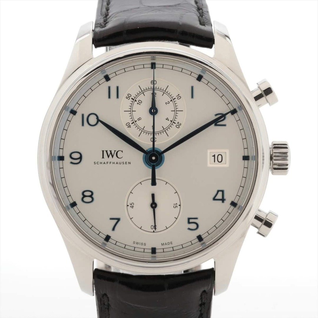 IWC ポルトギーゼ クロノグラフ SS×革   メンズ 腕時計