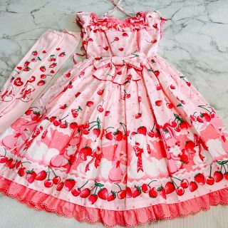 アンジェリックプリティー(Angelic Pretty)の新品　アンジェリックプリティ　cherry berry bunny ワンピース(ひざ丈ワンピース)