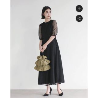 kaene メロンチュールシアードレス 黒 ナノユニバースの通販|ラクマ