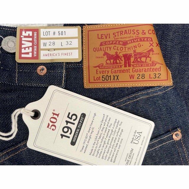 Levi's(リーバイス)のリーバイス 501XX 1915年MODEL 米国製　リジッド メンズのパンツ(デニム/ジーンズ)の商品写真