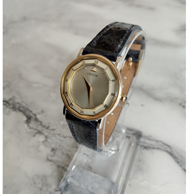 SEIKO(セイコー)のクレドール腕時計 美品 18KTベゼル アンティーク レディースクォーツ レディースのファッション小物(腕時計)の商品写真