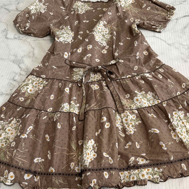 美品 ピンクハウス ワンピース ブーケ 花束 花柄 - ひざ丈ワンピース