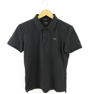デンハム(DENHAM)のデンハム DENHAM ポロシャツ カットソー 半袖 ワンポイント 黒 M(ポロシャツ)