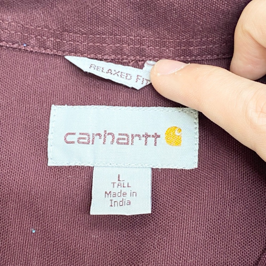 carhartt(カーハート)の【中古】カーハート carhartt ワークシャツ ボタンダウンシャツ 長袖 RELAXED FIT サイズ：L エンジ 103554 614 古着 中古 mellow メンズのトップス(シャツ)の商品写真