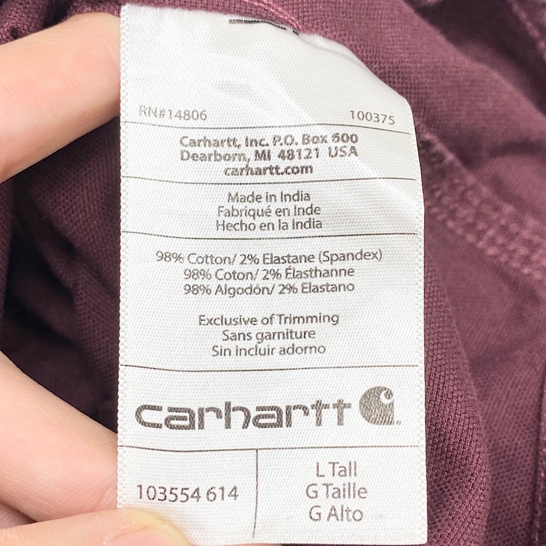 carhartt(カーハート)の【中古】カーハート carhartt ワークシャツ ボタンダウンシャツ 長袖 RELAXED FIT サイズ：L エンジ 103554 614 古着 中古 mellow メンズのトップス(シャツ)の商品写真