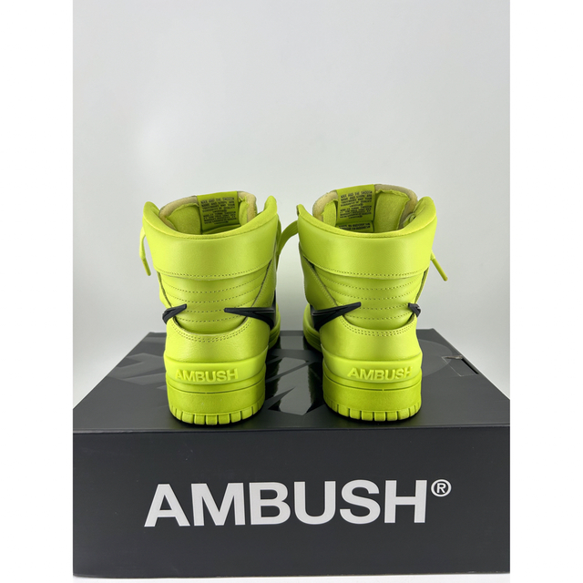 AMBUSH × NIKE DUNK HIGH "FLASH LIME"27cm