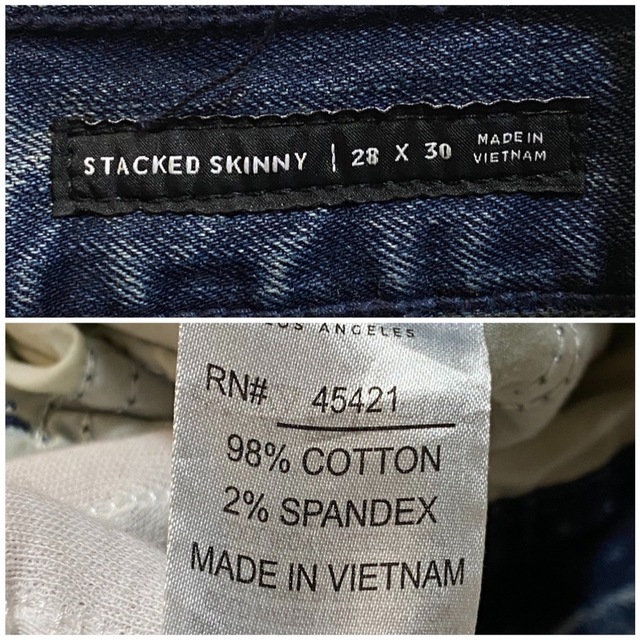 新品 PACSUN パクサン STACKED SKINNY サイドライン W28 メンズのパンツ(デニム/ジーンズ)の商品写真