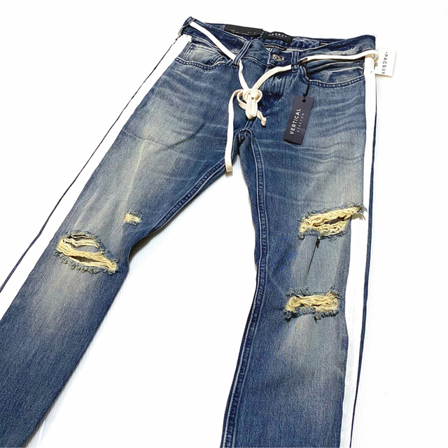 新品 PACSUN パクサン STACKED SKINNY サイドライン W28 メンズのパンツ(デニム/ジーンズ)の商品写真