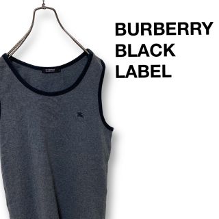 バーバリーブラックレーベル(BURBERRY BLACK LABEL)のBURBERRY BLACK LABEL バーバリー タンクトップ 刺繍ロゴ(タンクトップ)