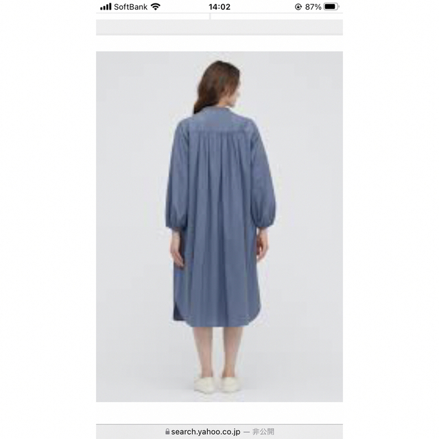 UNIQLO(ユニクロ)のシャツワンピース レディースのワンピース(ひざ丈ワンピース)の商品写真