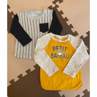 プチバトー(PETIT BATEAU)のまるた様専用！黄色ロンT &グレー、シャツ2枚、デニムレギンス(シャツ/カットソー)