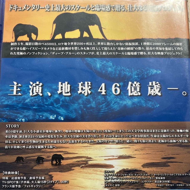 earth エンタメ/ホビーのDVD/ブルーレイ(ドキュメンタリー)の商品写真