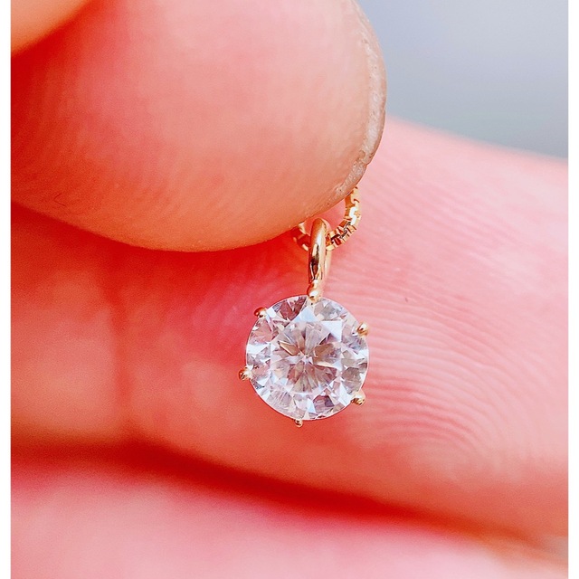 即決価格☆0.344ct☆✨D,SI2,Good一粒ダイヤK18プチネックレス | www