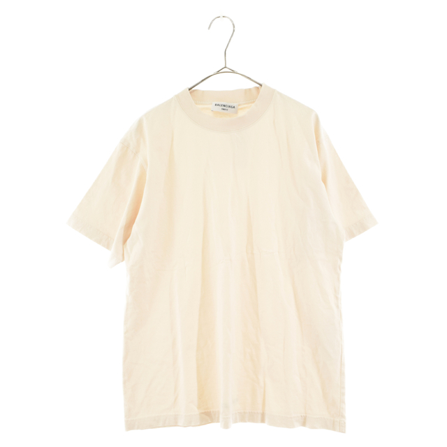 BALENCIAGA バレンシアガ 裾ロゴ刺繍 Tシャツ ライトベージュ 670943