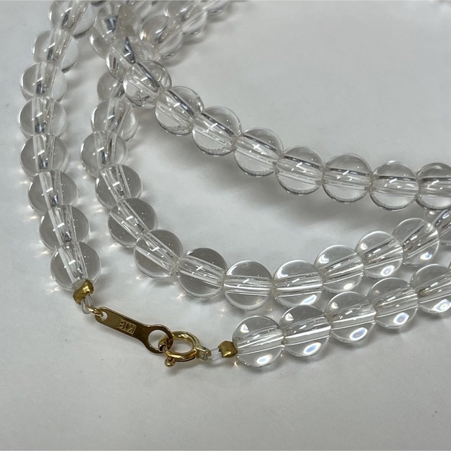 水晶ネックレス　かなぐは18金　Crystal necklace K18