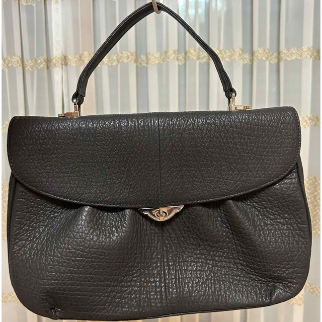 美品❗️鮫革 シャークスキン ハンドバッグ-