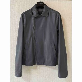 エンポリオアルマーニ(Emporio Armani)の新品未使用　エンポリオアルマーニ　メンズレザージャケット　L(レザージャケット)